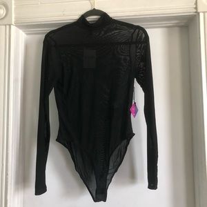 black sheer bodysuit